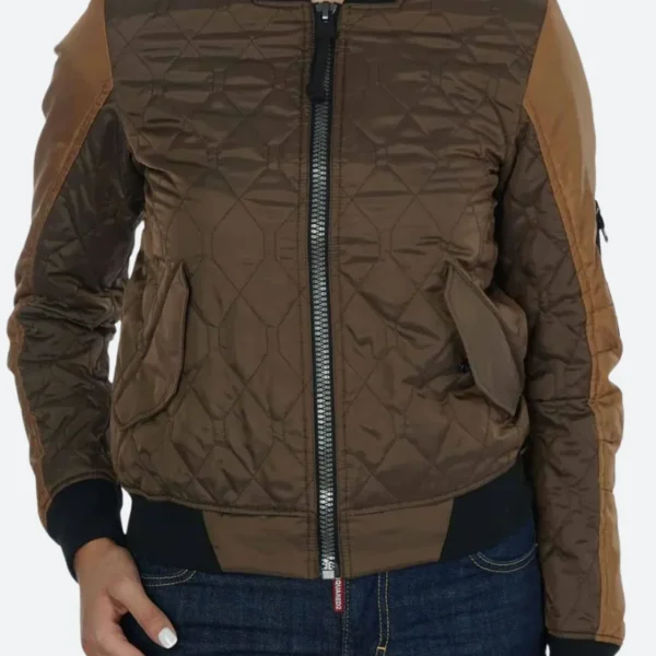 Agents of Shield Elizabeth Henstridge Quilted Bomber Jacket