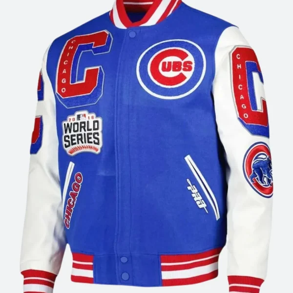 Chicago Cubs Mash Up Letterman Varsity Jacket