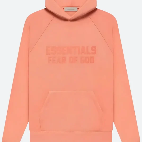 Coral Essentials Fear Of God Hoodie
