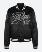 FUBU Black Varsity Jacket Front Image