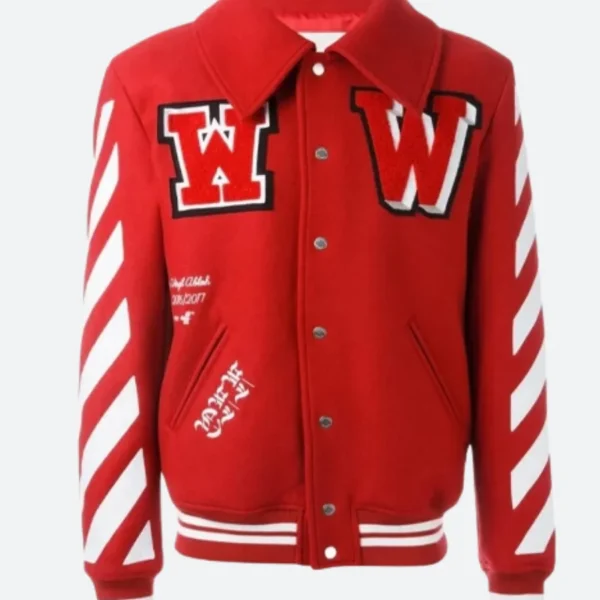 Justin Bieber Red Varsity Jacket