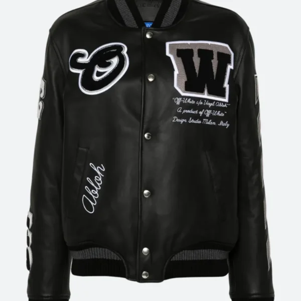Kenneth Petty X Ny Nicks Leather Varsity Jacket