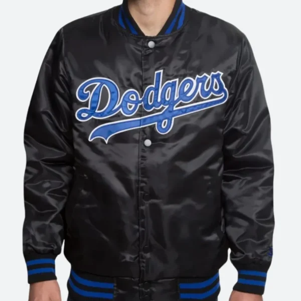 Los Angeles Dodgers Black And Blue Satin Jacket