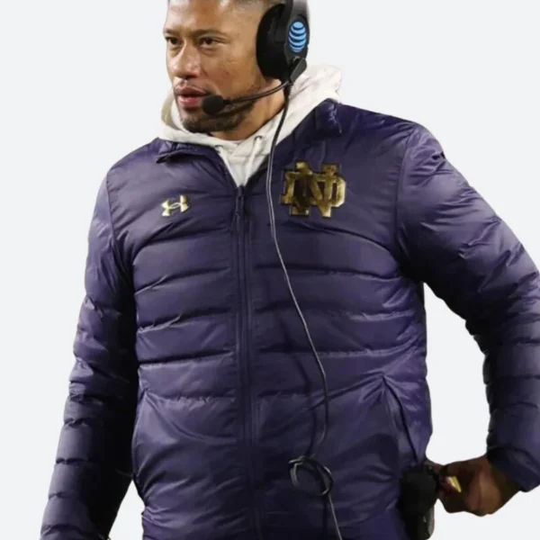 Marcus Freeman Notre Dame Puffer Jacket