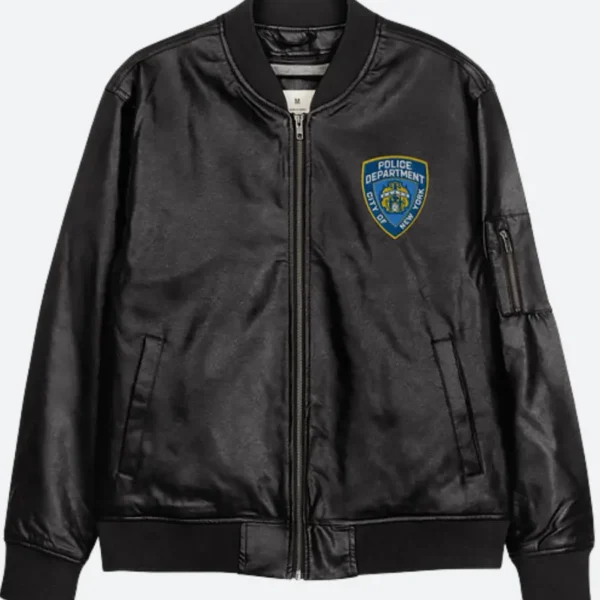 NYPD Bomber Leather Jacket