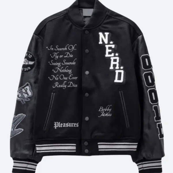 Pleasures Nerd Letterman Varsity Jacket