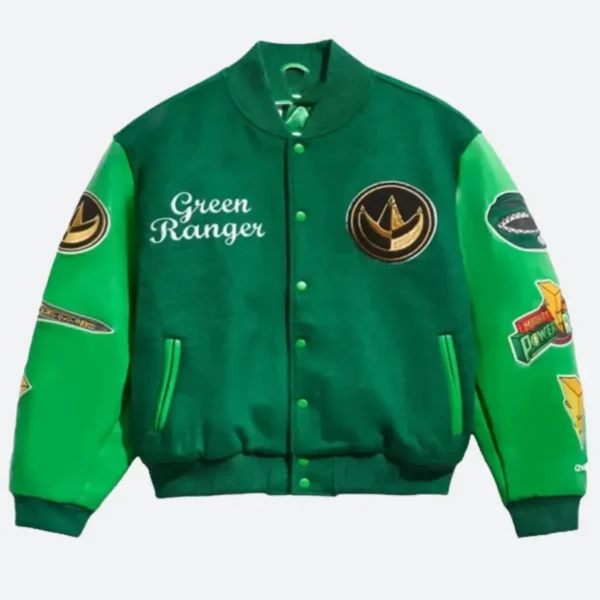 Power Rangers Green Varsity Jacket