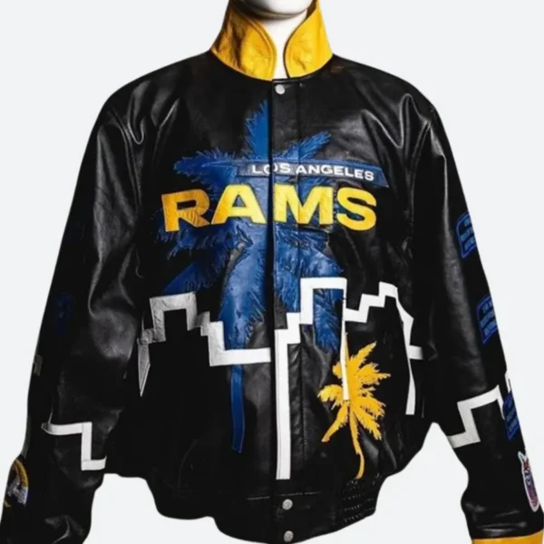 Puka Nacua LA Rams Leather Jacket