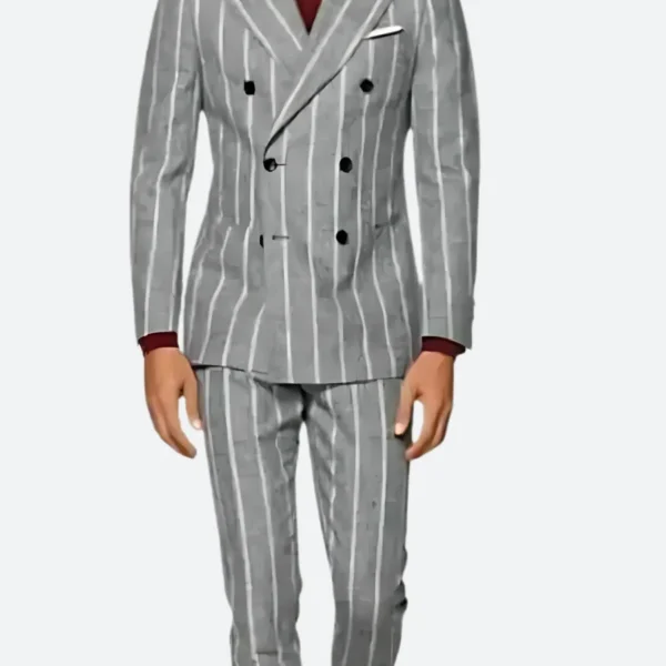 Bel Air Carlton Banks Grey Striped Suit