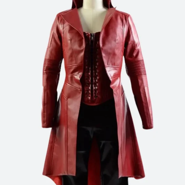Captain America Civil War Scarlet Witch Leather Coat