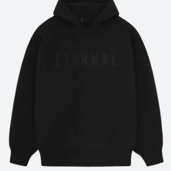 Fear of God Eternal Black Hoodie Front Image