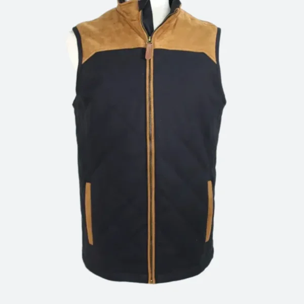 Houston Rodeo Quilted Suede Leather Vest