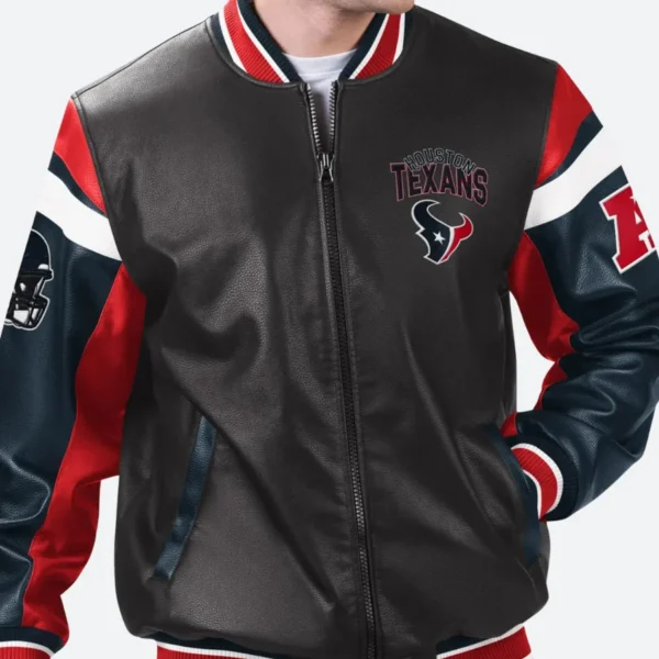 Houston Texans Varsity Leather Jacket