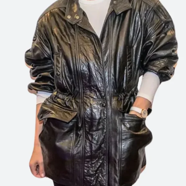 In the Lost Lands 2025 Gray Alys Leather Coat