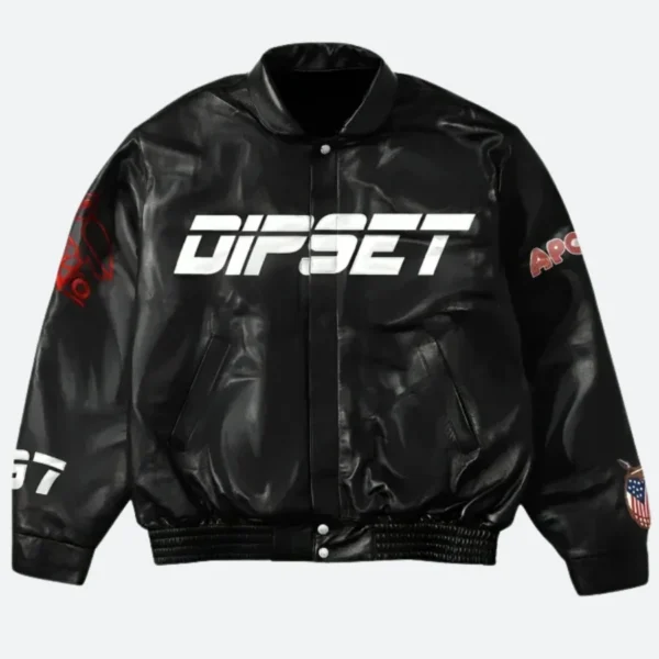 OVO X Hip Hop Group Dipset Diplomats Leather Jacket