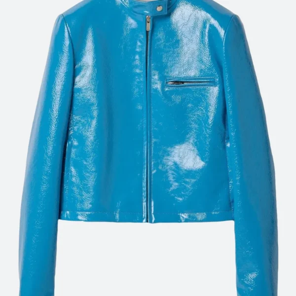 PFW 2025 Alix Earle Leather Jacket