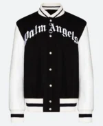 Palm Angels X 50 Bear Black Varsity Jacket Front Image