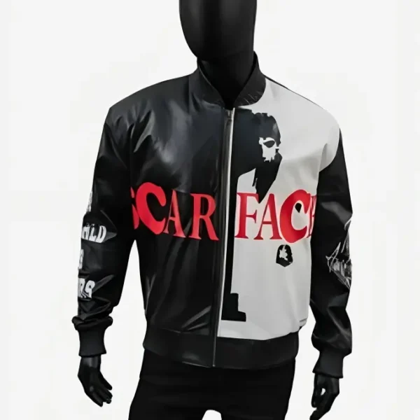 Scarface Leather Bomber Jacket