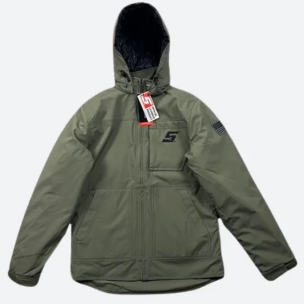 Snap On Zipper Hooded Jacket