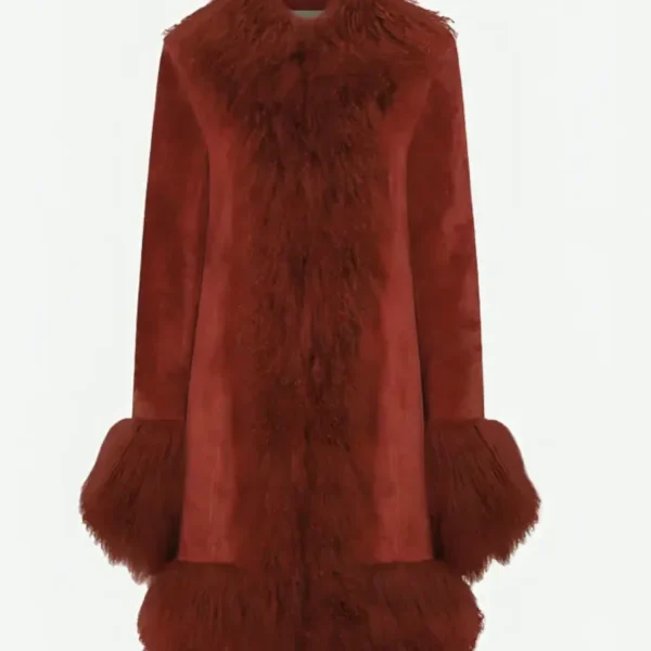 Taylor Swift Chiefs Game Red Fur Coat