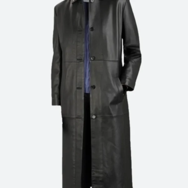 The Outrun 2024 Rona Leather Trench Coat