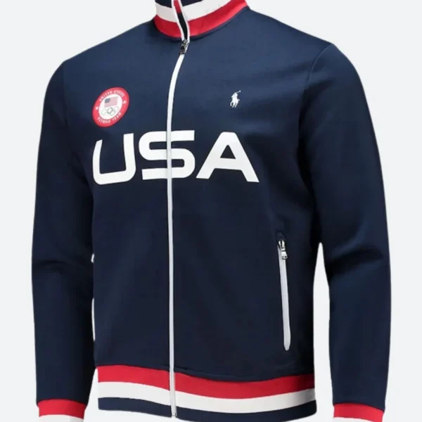 USA Olympic Blue Track Jacket